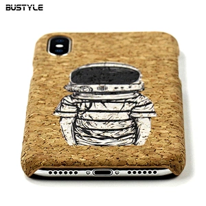 Customized design soft cork wooden phone case for iPhone 6s 7 8 plus x xr xs max shockproof back cover
