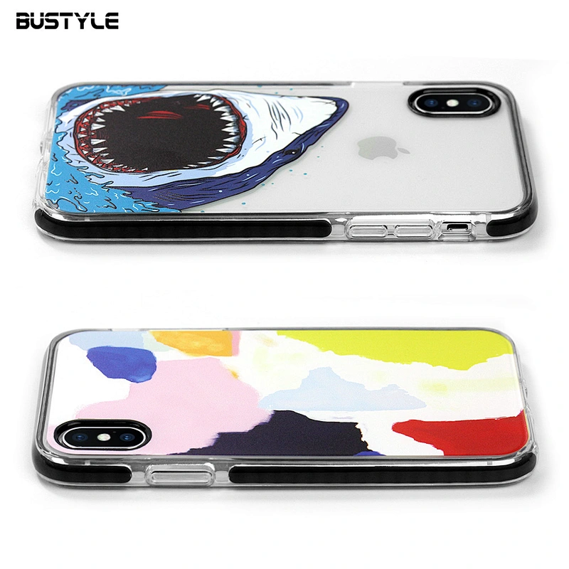 Hot selling full protection UV printing TPU+TPE phone case for iPhone 8 plus X Xr