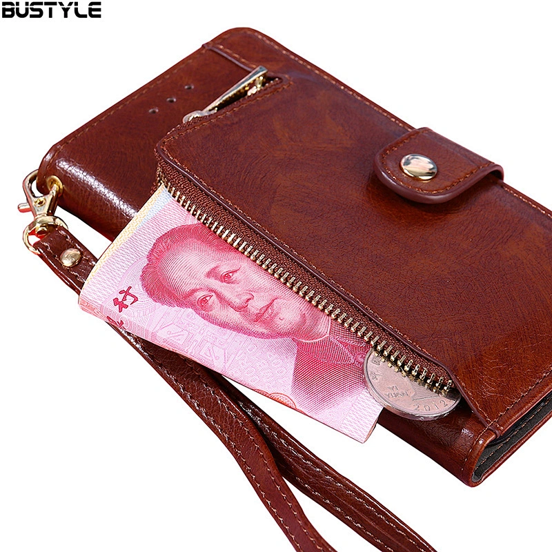 Latest PU wallet phone accessories for iPhone 8 plus xr xs anti-shock card slots stand case for Samsung Galaxy S8 9 plus