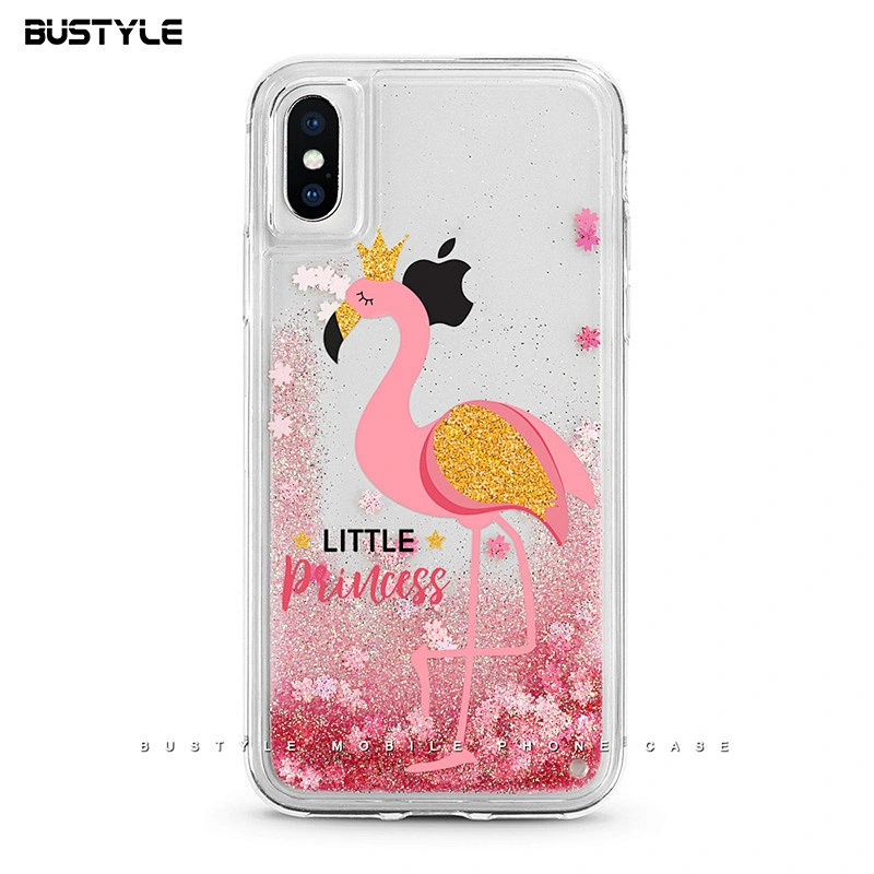 Pink sakura Glitter Dynamic Fancy bling bling shockproof Liquid Quicksand phone case for iPhone 6s 7 8 plus x xr xs max