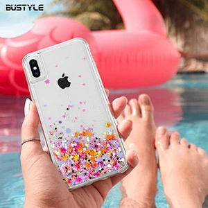 Newest luxury bling bling Dynamic liquid quicksand shockproof phone case for iPhone x xr xs max