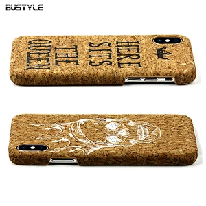 Customized design soft cork wooden phone case for iPhone 6s 7 8 plus x xr xs max shockproof back cover