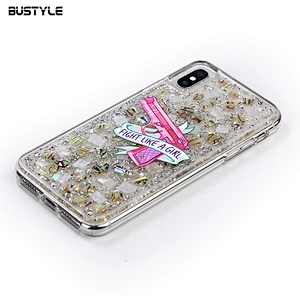High quality customized Gold Platinum sea shell phone case for iPhone 7 8 plus