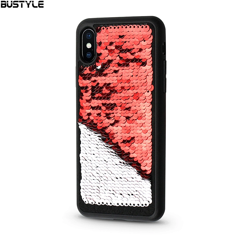 Fish Scales Reversible Sparkly Sequins glitter colorful Thin phone case for iPhone x xr xs max
