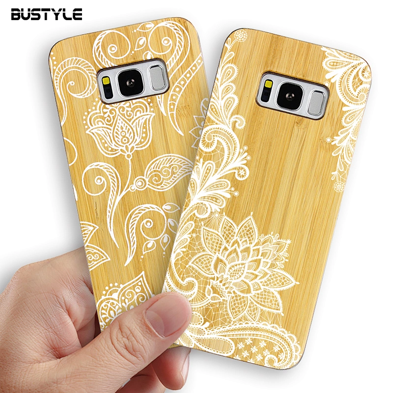 Free Customized solid bamboo wooden mobile phone accessories for Samsung Galaxy S8 S9 S10 plus note 8 9