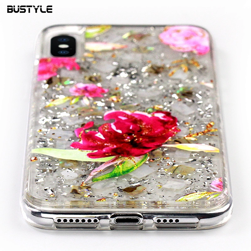 High quality customized Gold Platinum sea shell phone case for iPhone 7 8 plus