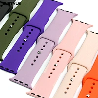 Factory Price Candy Color Soft Silicone Sport Watch Strap For Apple watch