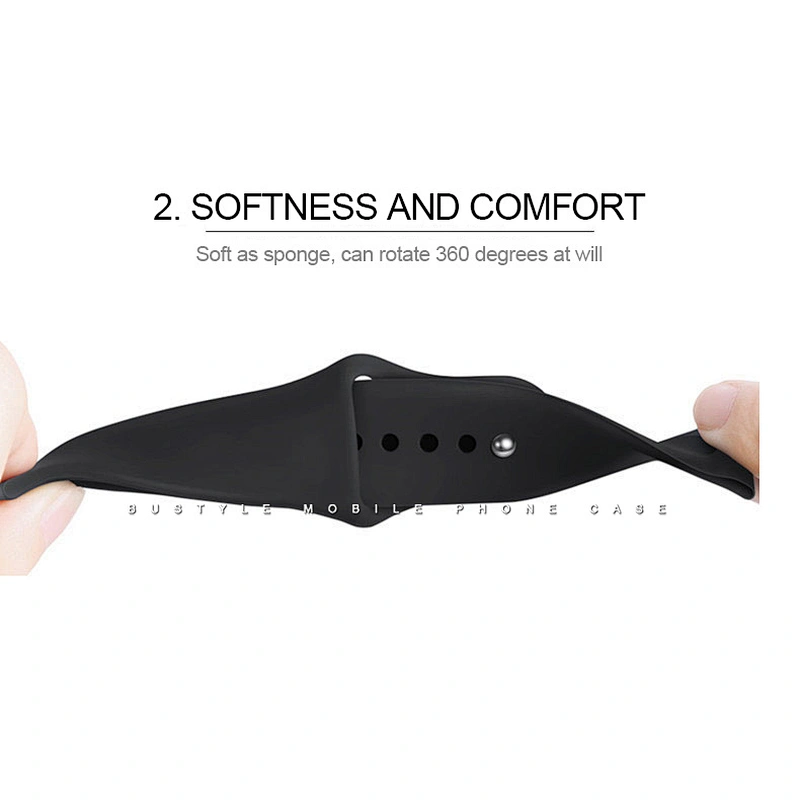 Factory Price Candy Color Soft Silicone Sport Watch Strap For Apple watch