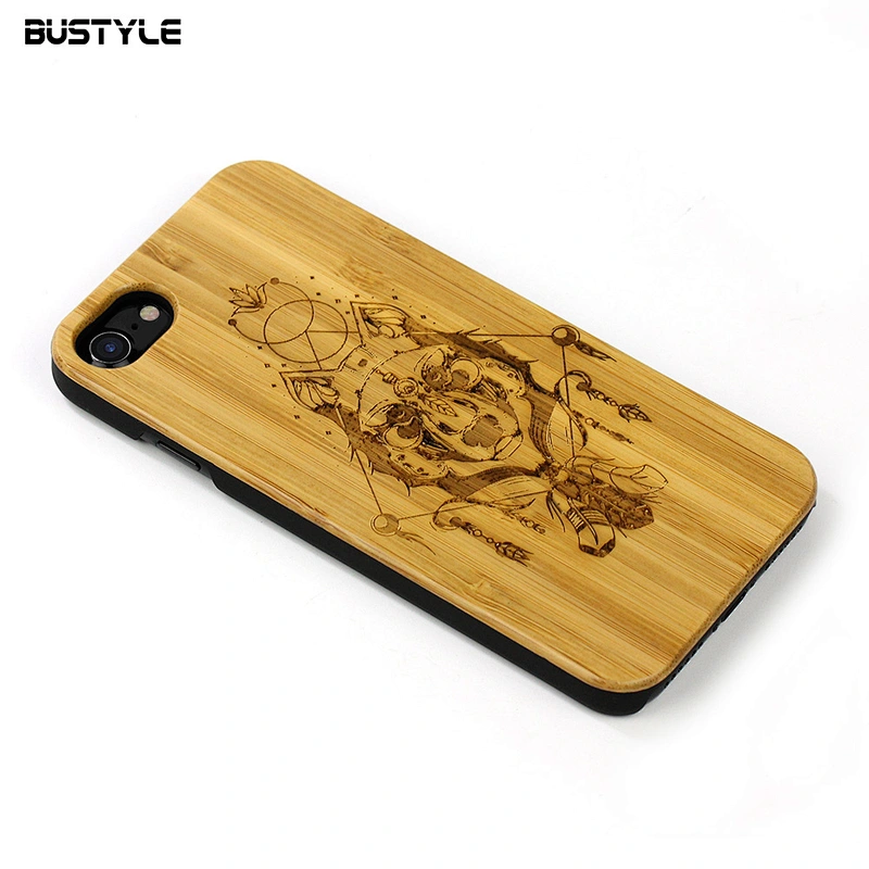 High quality real bamboo wooden phone cover for iPhone X XR XS MAX, Laser engraving wood phone case for iPhone 6s 7 8 plus