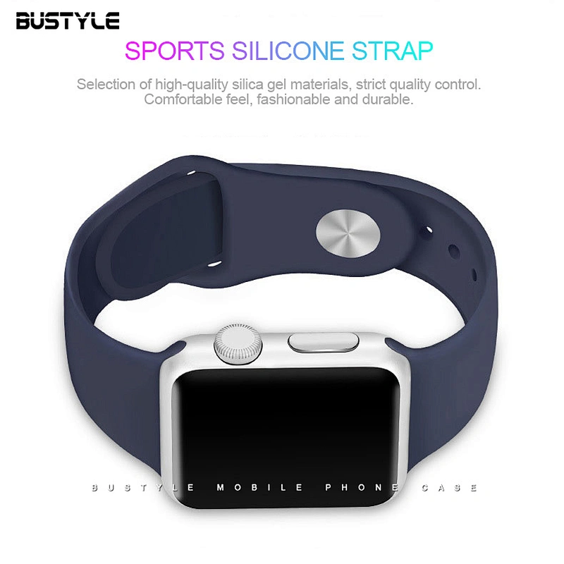 Factory Price Candy Color Soft Silicone Sport Watch Strap For Apple watch