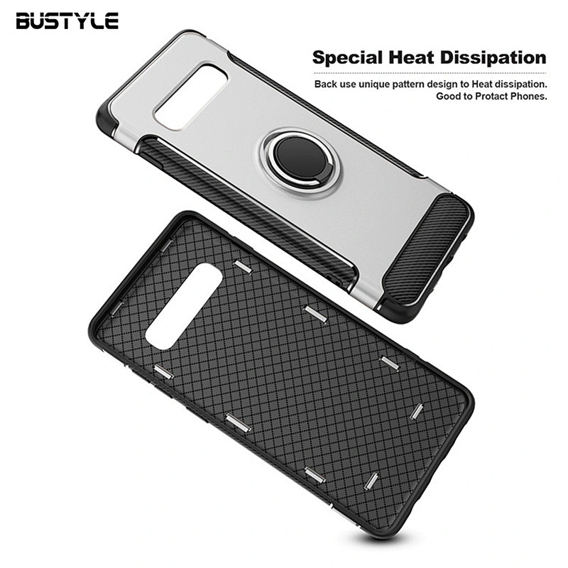 360 degrees protection with ring holder carbon fiber case for Samsung galaxy S8 9 10 plus A8s A9s Mobile Back Cover