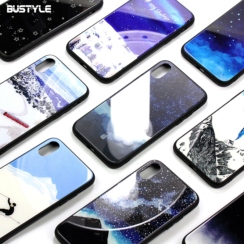Hot selling Tempered Glass phone case for iPhone x xr xs max Fancy mobile phone accessories