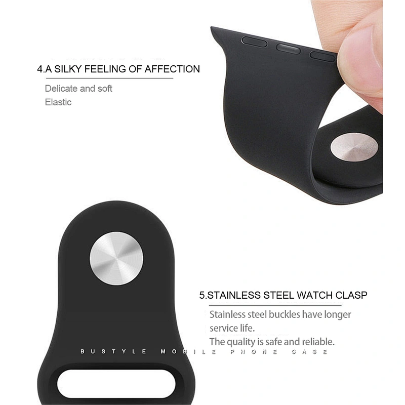 Factory Price Candy Color Soft Silicone Sport Watch Strap For Apple watch