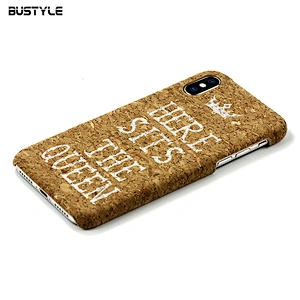 Customized design soft cork wooden phone case for iPhone 6s 7 8 plus x xr xs max shockproof back cover