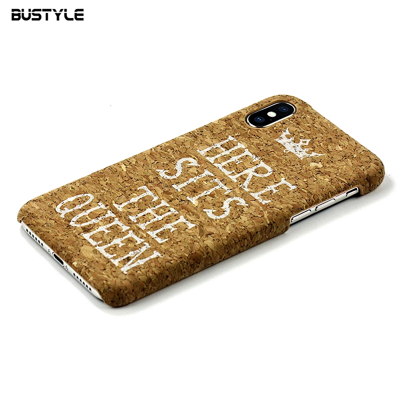 Customized design soft cork wooden phone case for iPhone 6s 7 8 plus x xr xs max shockproof back cover