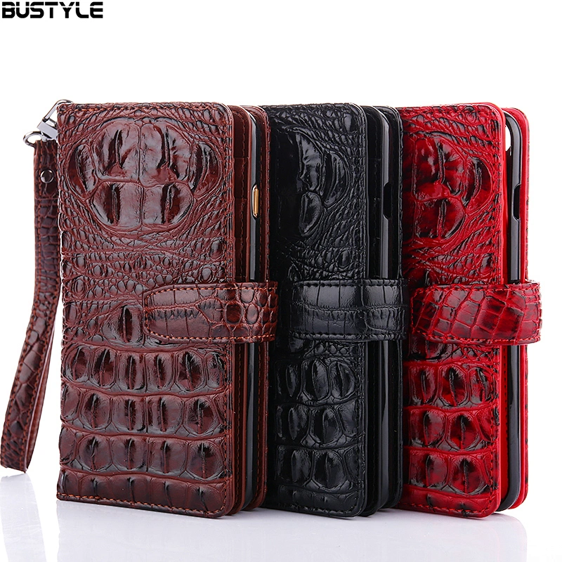 Wallet style 3D Crocodile skin pattern leather shockproof cell phone case with card slots for iphone 6s 7 8 plus XR XS Max