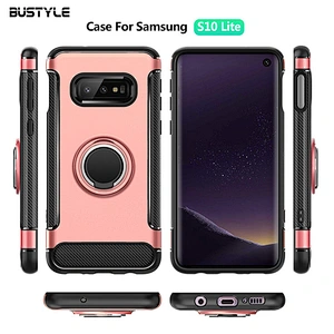 360 degrees protection with ring holder carbon fiber case for Samsung galaxy S8 9 10 plus A8s A9s Mobile Back Cover