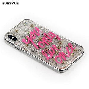High quality customized Gold Platinum sea shell phone case for iPhone 7 8 plus