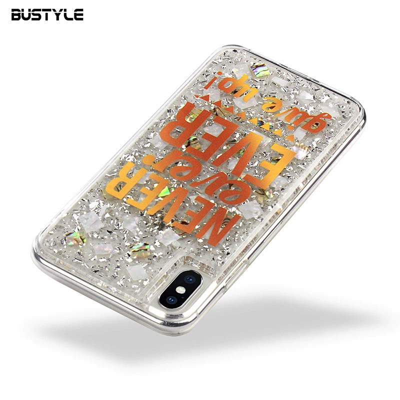 High quality customized Gold Platinum sea shell phone case for iPhone 7 8 plus