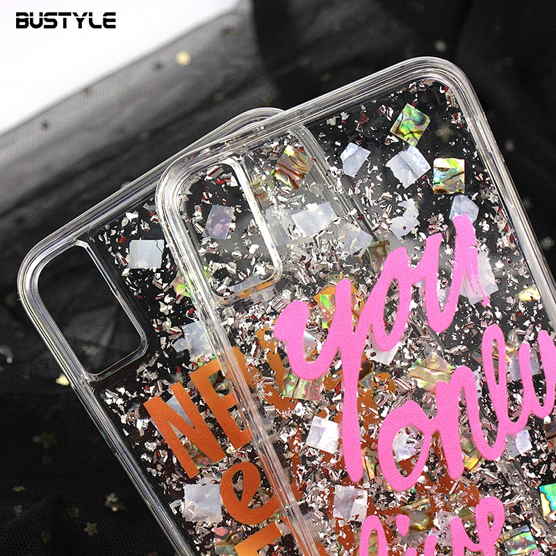 High quality customized Gold Platinum sea shell phone case for iPhone 7 8 plus