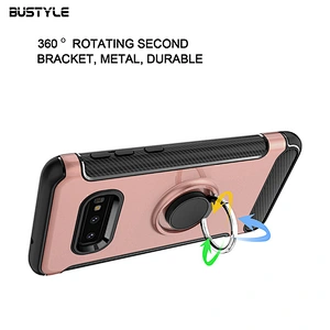360 degrees protection with ring holder carbon fiber case for Samsung galaxy S8 9 10 plus A8s A9s Mobile Back Cover