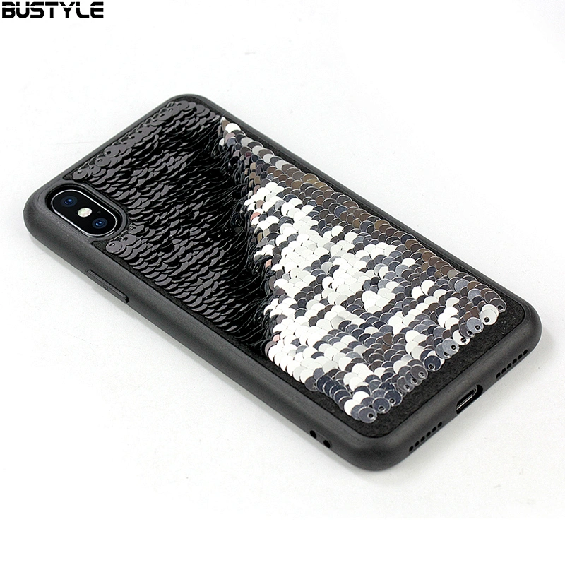 Fish Scales Reversible Sparkly Sequins glitter colorful Thin phone case for iPhone x xr xs max