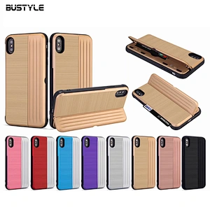 Full Protection TPU PC 2 in 1 Card slot Armor helmet with holder phone case for iPhone 7 8 plus X XS MAX