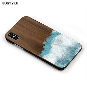 Customized design natural donut wooden mobile phone case for iPhone 7 8 plus UV printing back cover for iPhone X XR XS MAX