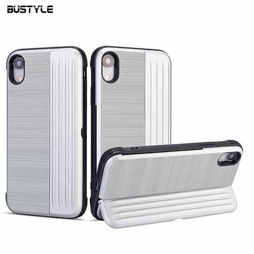 Full Protection TPU PC 2 in 1 Card slot Armor helmet with holder phone case for iPhone 7 8 plus X XS MAX