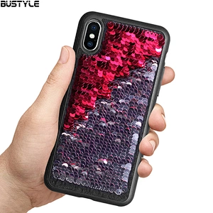 Fish Scales Reversible Sparkly Sequins glitter colorful Thin phone case for iPhone x xr xs max