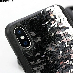 Fish Scales Reversible Sparkly Sequins glitter colorful Thin phone case for iPhone x xr xs max