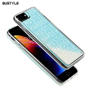 Customized logo Luminous blue sea Liquid Neon Quicksand Glitter shockproof Phone Case for iPhone x xr xs max