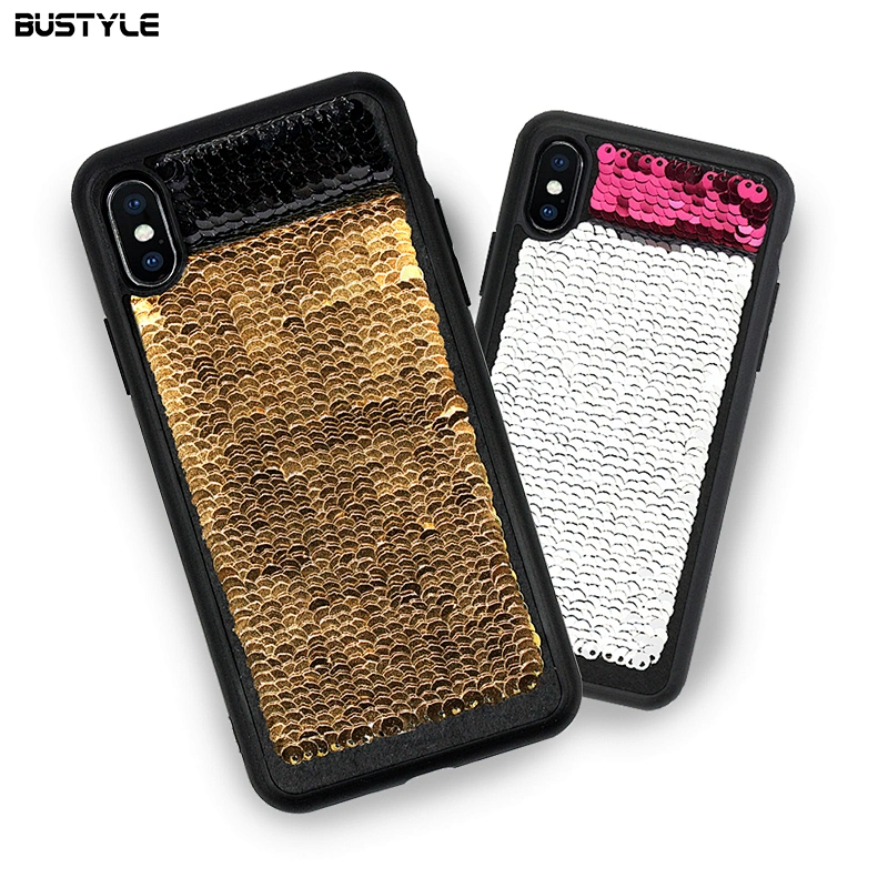 Fish Scales Reversible Sparkly Sequins glitter colorful Thin phone case for iPhone x xr xs max