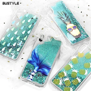 Glitter liquid quicksand shockproof phone case for iPhone x
