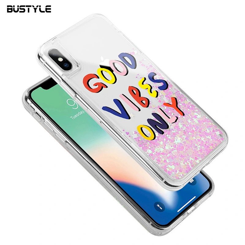Newest Glitter love hearts Liquid Quicksand bling stars case for iPhone x xr xs max anti-shock phone cover for iPhone 6 7 8 plus