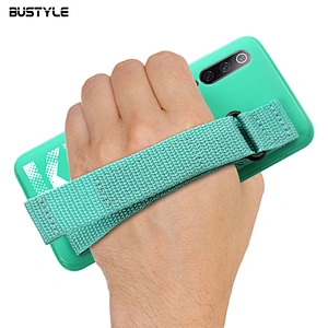 Wristband design canvas strap stand IMD phone case for xiaomi 9