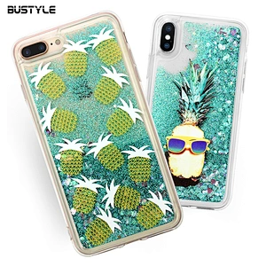 Glitter liquid quicksand shockproof phone case for iPhone x