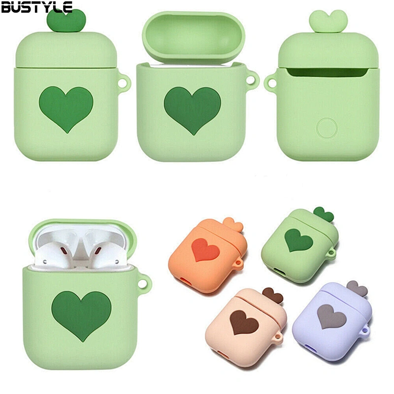 Love Heart ShockProof Protective Cover Soft Silicone Case For Apple AirPod