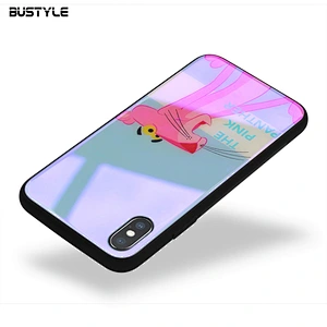 Free samples purple dazzle light Tempered Glass mobile phone case for iPhone x xr xs max