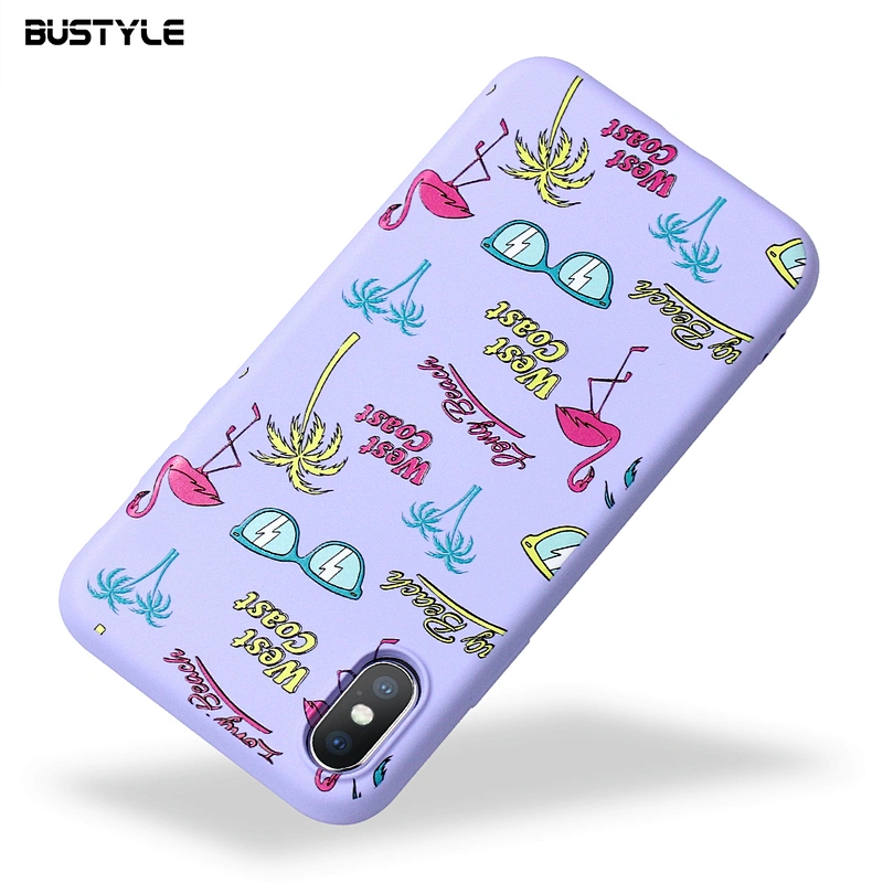 Custom UV printing Candy colors liquid silicone Rubber phone case for iphone x xr xs max cases