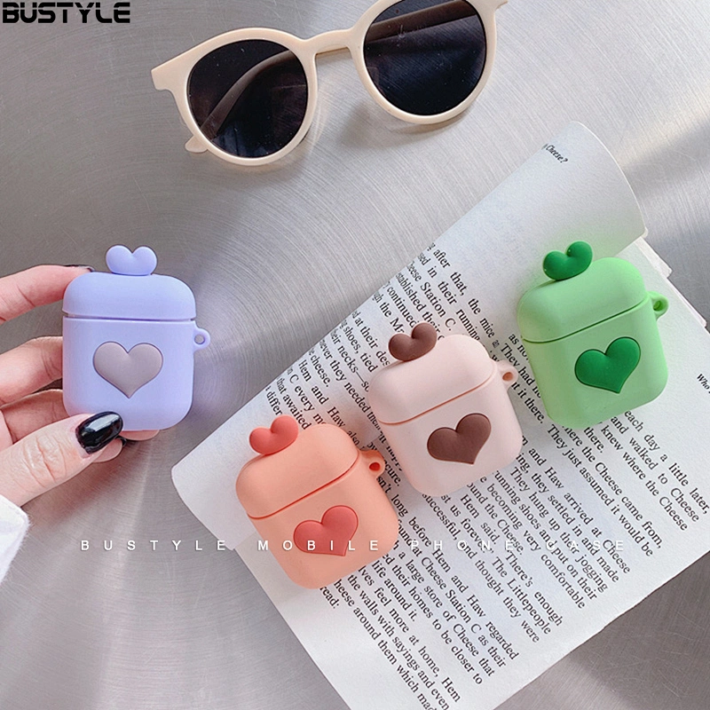 Love Heart ShockProof Protective Cover Soft Silicone Case For Apple AirPod