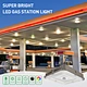 ETL Listed LED Canopy Light 40W 60W 80W IP65 Waterproof Outdoor Gas Station Canopy Lighting with Optional Sensor