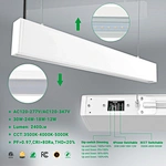 Aluminium Modern  Design  AC120-277/347V  Commercial Store Lighting Square Shape Linear Pendant Light