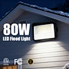 ETL Listed Glass Lens Outdoor Landscape Light AC120-277V 3Power&3CCT Switchable Waterproof Led Flood Light for Area