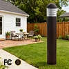 ETL DLC 5.1 Premium LED Bollard Light 24W 140LM/W IP65 Waterproof 5-Year Warranty Pathway Lighting with Switchable Wattage & CCT