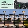 Dusk to Dawn Outdoor LED Post Top Light Power&CCT Switchable IP65 Waterproof Exterior Garden Light with ETL