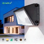 Aluminum Tempered Glass Square 60W/120W AC120-277V Waterproof 3000K Warm White LED Wall Pack Light for Industrial Warehouse