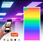 WIFI Control RGBCW AC120-277/347V DLC Listed LED Ceiling Panel Light  Led Flat Panel 2X2FT 2X4FT 1X4FT