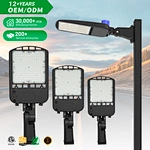 LED AC Outdoor Street Lamp 180W 240W 300W ETL IP65 Aluminum Alloy 5-Year Warranty Motion Sensor Smartthings Compatible Garden