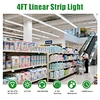 135lm/W High Lumen Linear LED Strip Light 4FT 45W ETL DLC 5 Year Warranty Energy Saving LED Tube Light for Industrial Lighting